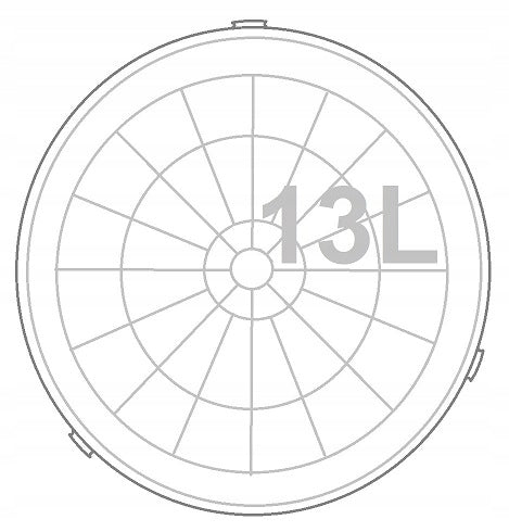 BAIT BUCKET COVER PERFEKT 13 L CLEAR