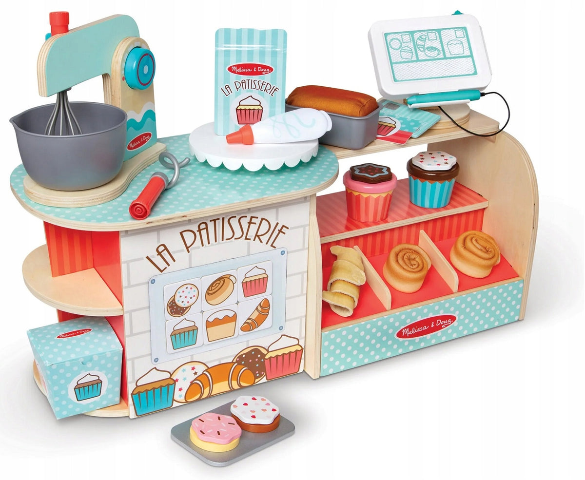 BAKERY SHOP STALL CONFECTIONERY WOODEN SET FOR CHILDREN MELISSADOUG