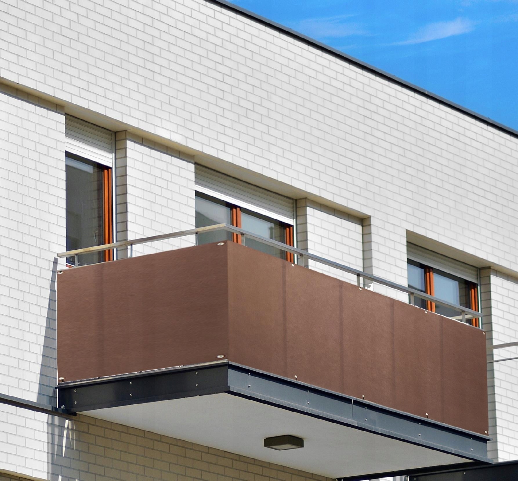 BALCONY COVER 1X5M BALCONY MAT BROWN FOR TERRACE UV FENCE 99% + FREEBIE Manufacturer code WODOODPORNA OSŁONA BALKONOWA MATA TARAS