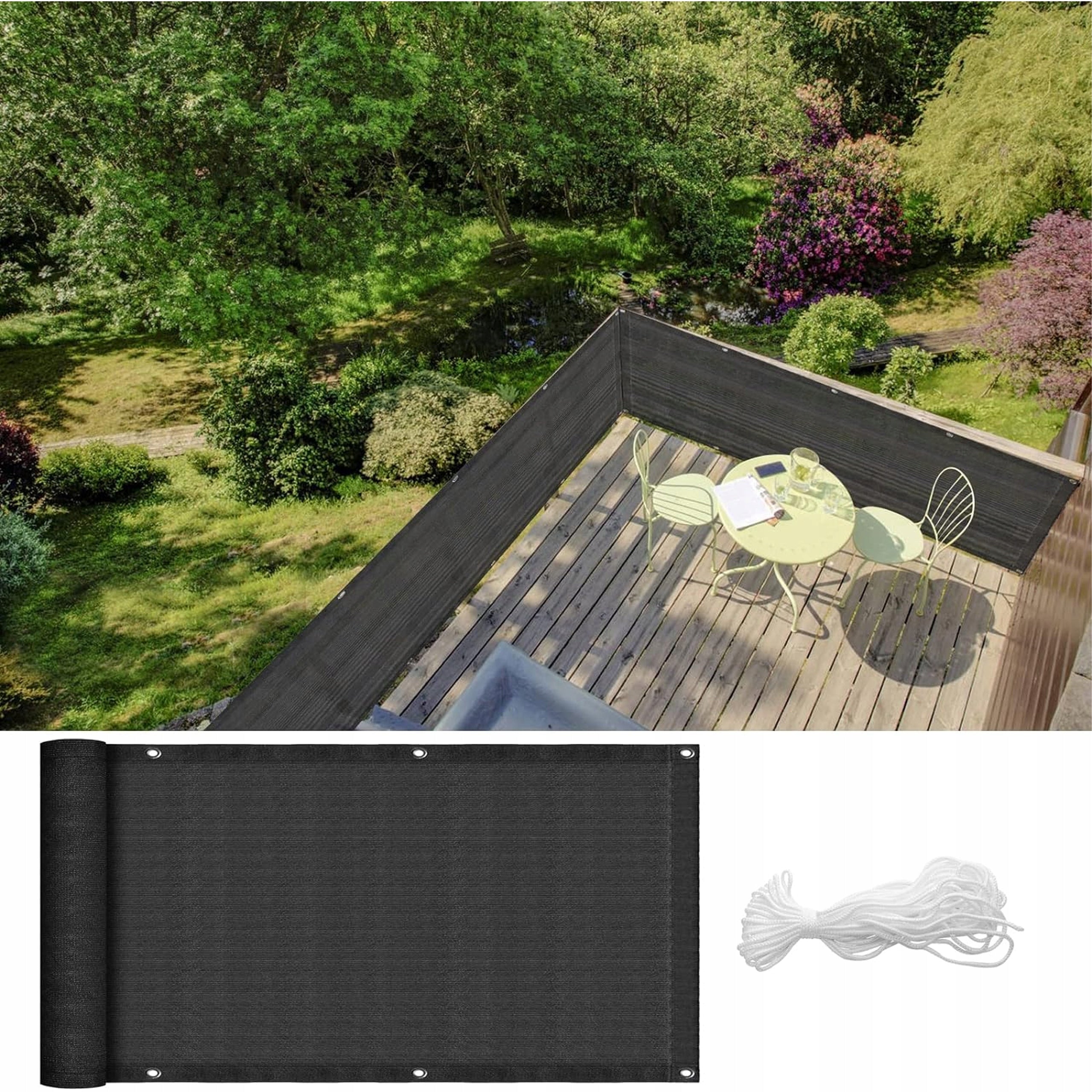 BALCONY COVER TERRACE SUN NET UV 95% 180g 1x5 m Brand KRUMAD