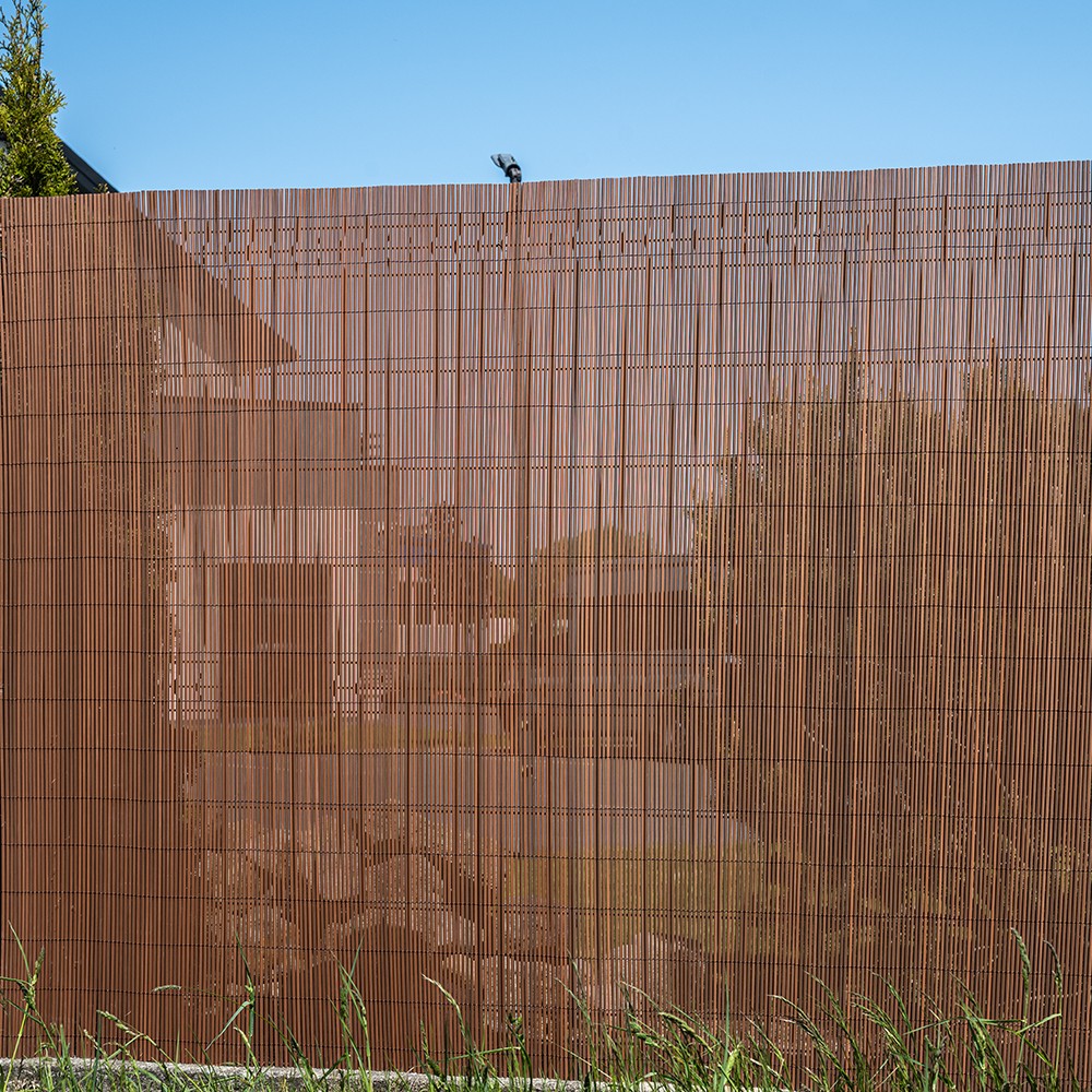 BALCONY MAT TERRACE COVER BALCONY FENCE BROWN PVC 100x300 GMW Length 300 cm