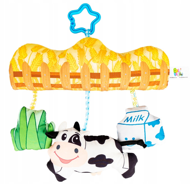 BALIBAZOO SENSORY PENDANT FOR STROLLER CARRIER FUDGE IN THE COUNTRYSIDE