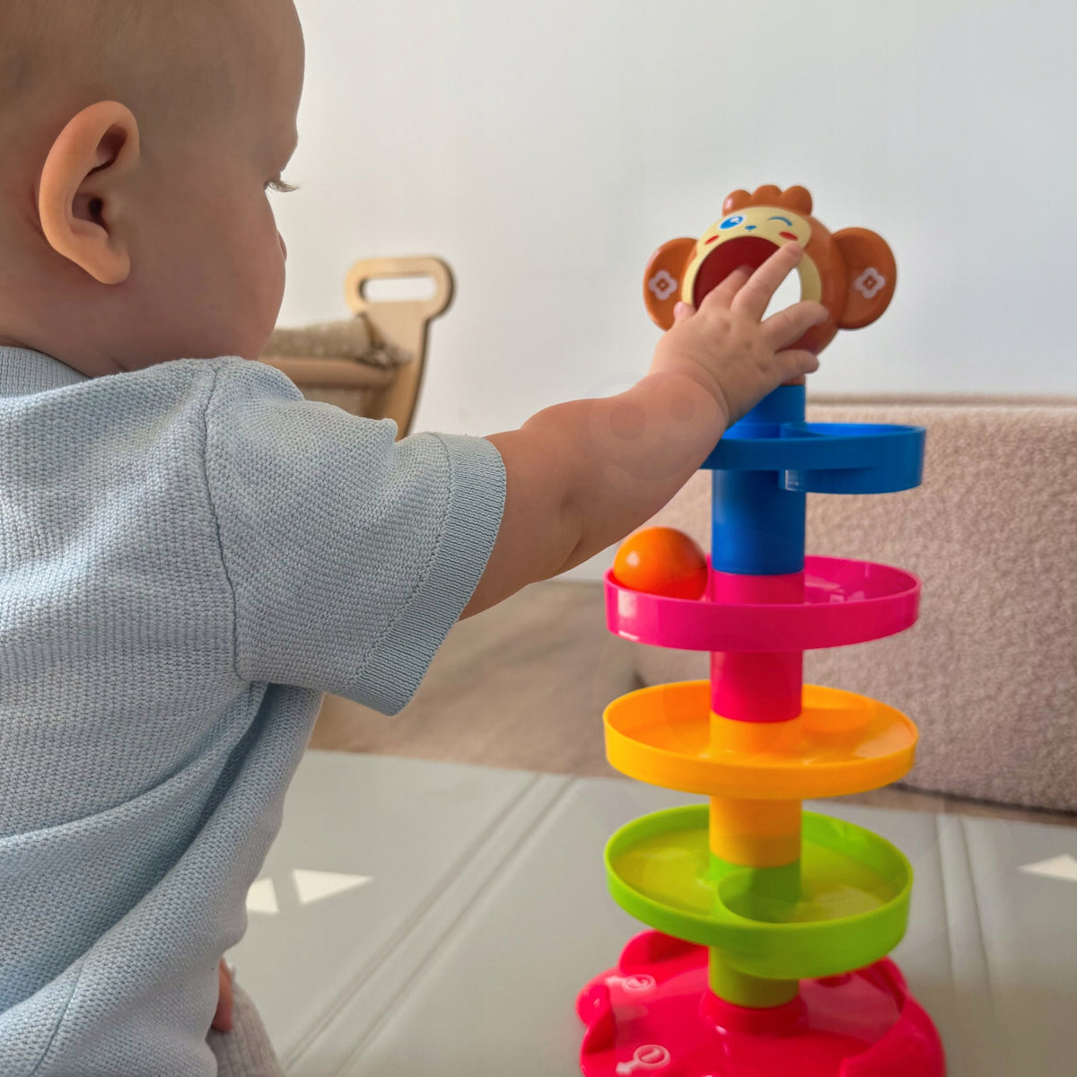BALL TRACK BULLET SET FOR CHILDREN BALLS LAUNCHER SPIRAL WOOPIE BABY Manufacturer code 45951