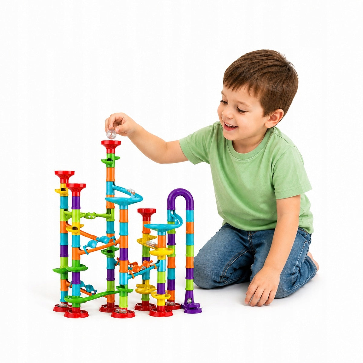 BALL TRACK WITH BULLET LAUNCHER SET OF 30 BALLS GIFT FOR CHILDREN Packaging status original
