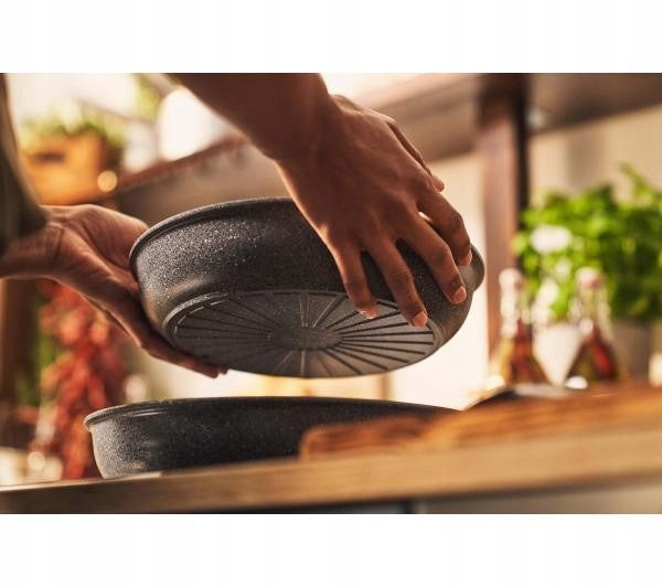 BALLARINI TORRE Set of 2 pans (24 + 28 cm) 1H granite Italian Brand Ballarini