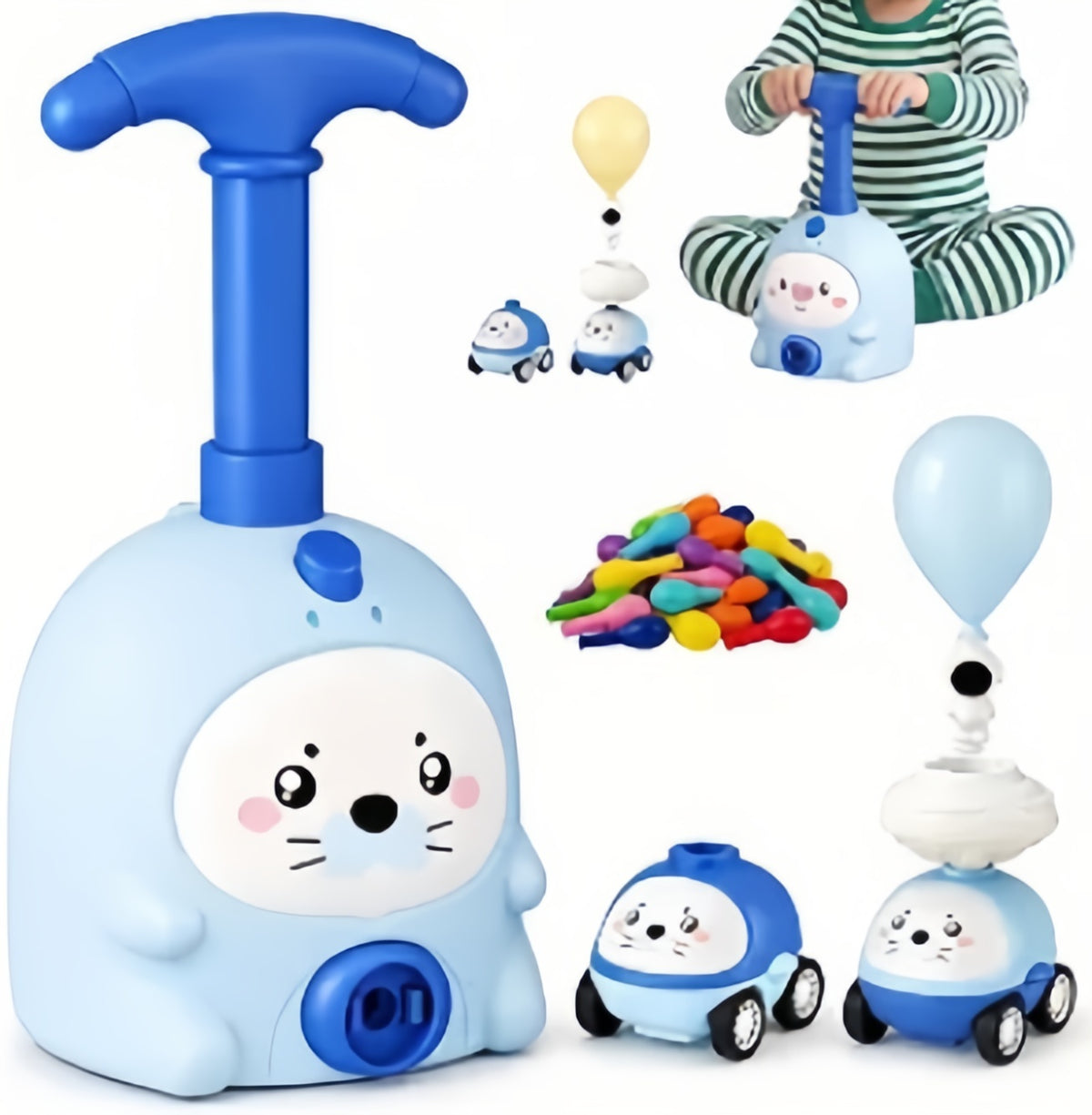 BALLOON LAUNCHER BALLOONS AERODYNAMIC CAR PUMP FOR CHILDREN Manufacturer code 6905485475890