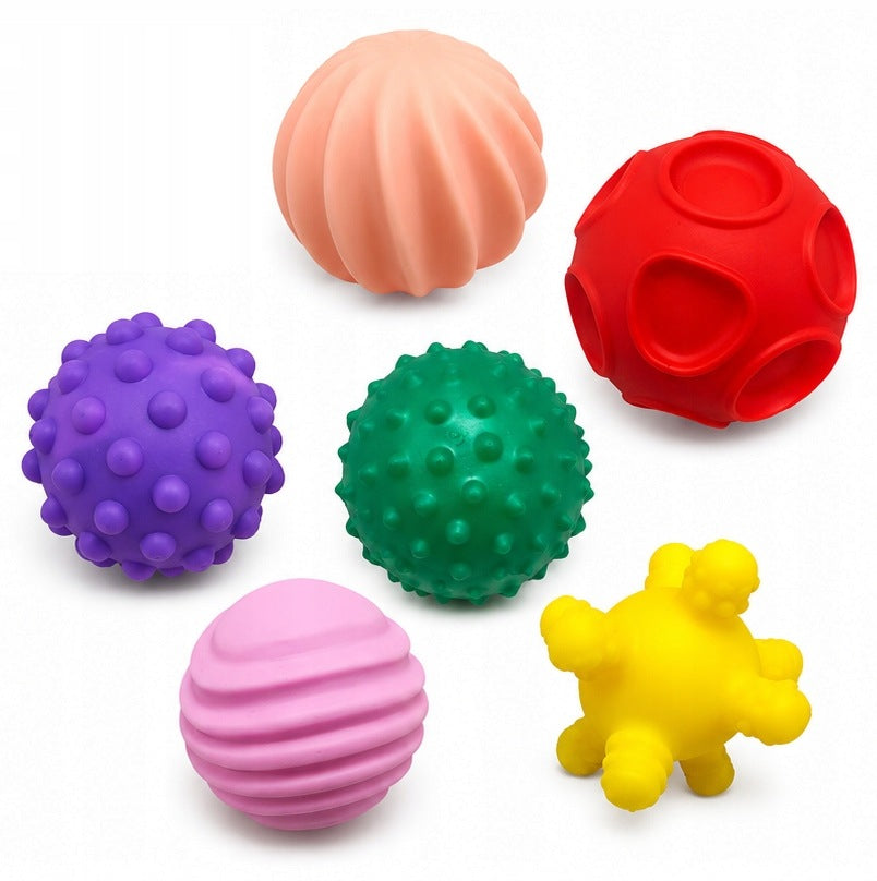BALLS SENSORY SQUEAKERS MASSAGE BALLS TEETHERS 6 PCS Brand no brand