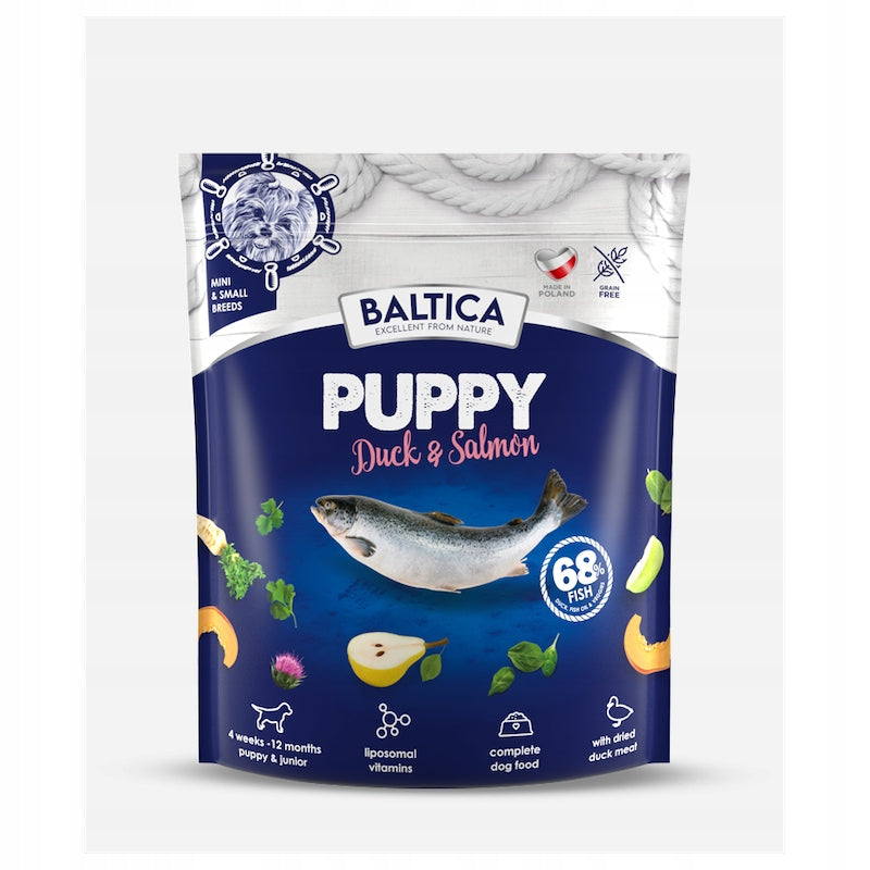 BALTICA PUPPY DUCK SALMON SMALL 1KG SMALL DOGS SALMON DUCK HYPOALLERGENIC Manufacturer code 5903999105198
