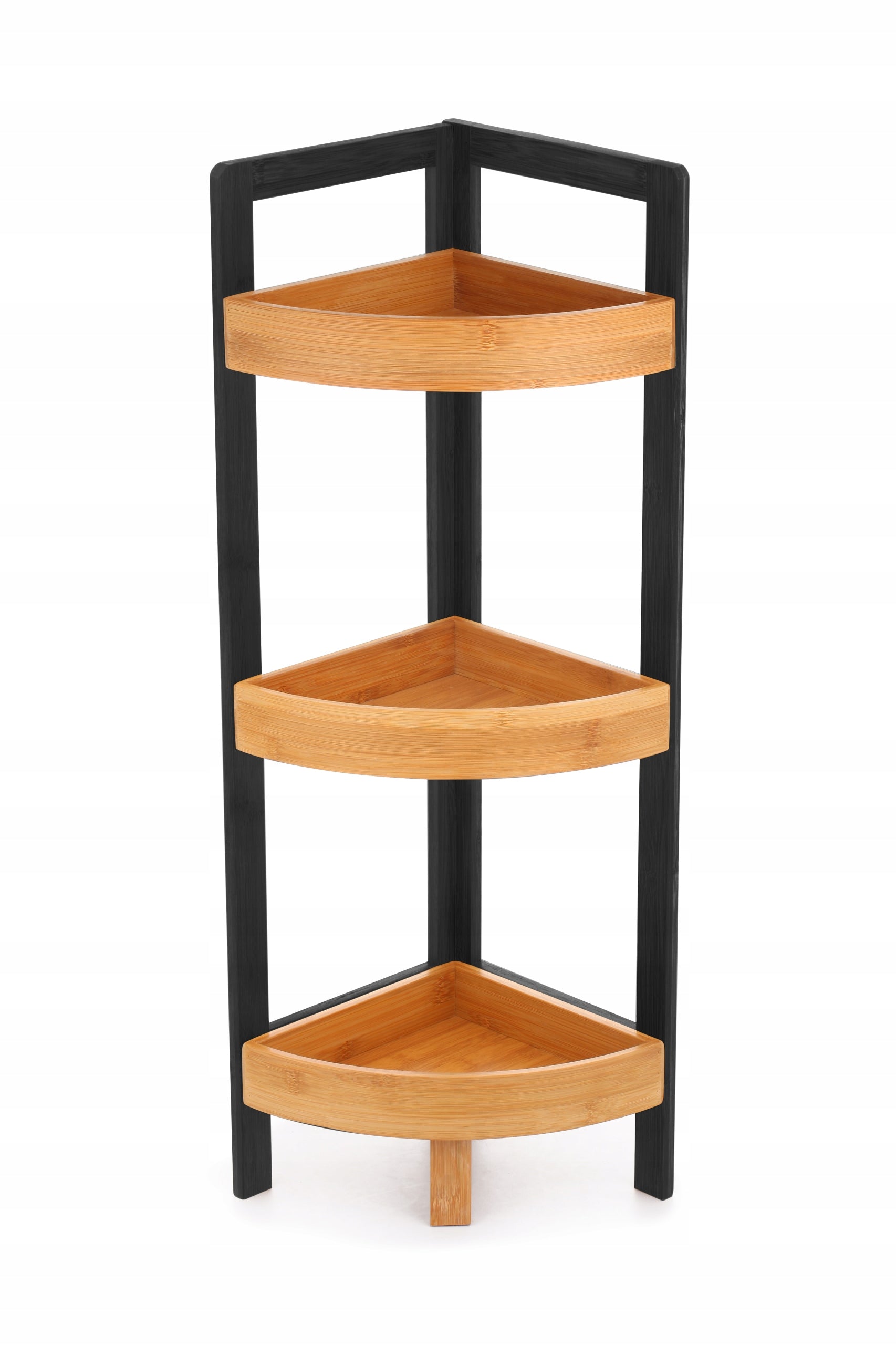 BAMBOO BATHROOM CORNER BOOKCASE 3 LEVELS 77CM MODERN LOFT SHELF Packaging status original
