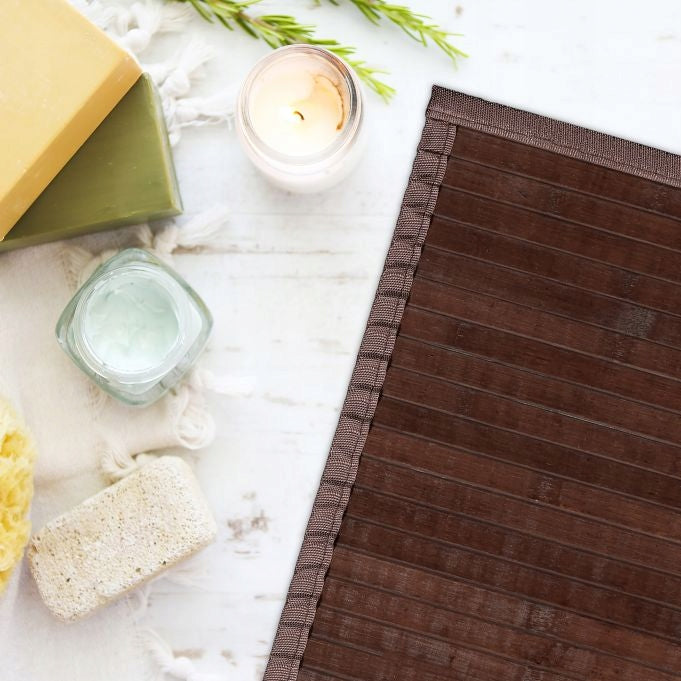 BAMBOO BATHROOM MAT NATURAL CARPET RUG 61x182 CM NON-SLIP Product width 61 cm