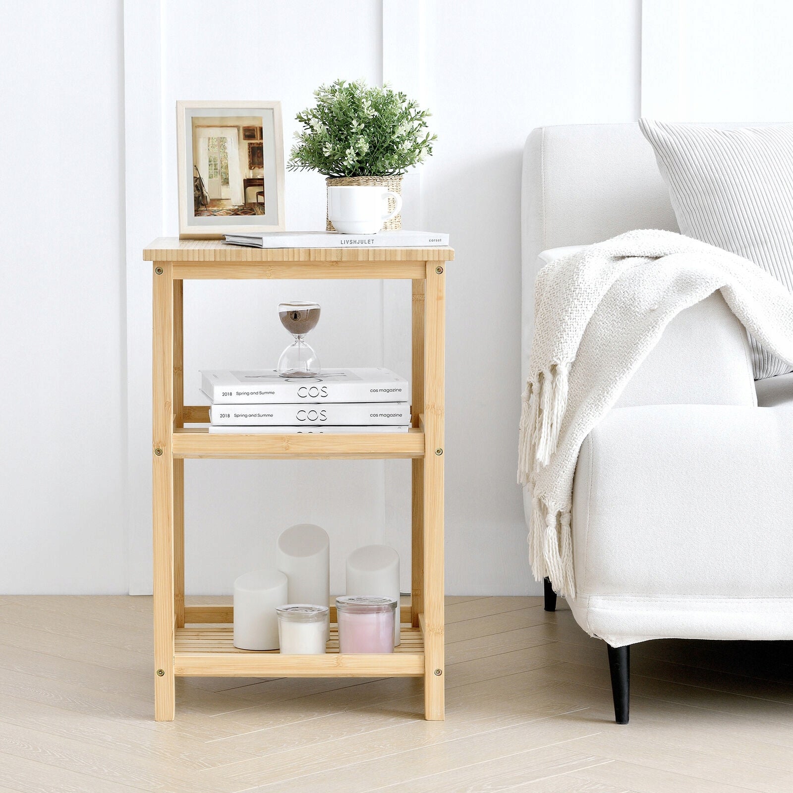 BAMBOO BATHROOM SHELVING 3x SHELF bamboo Brand Top Art