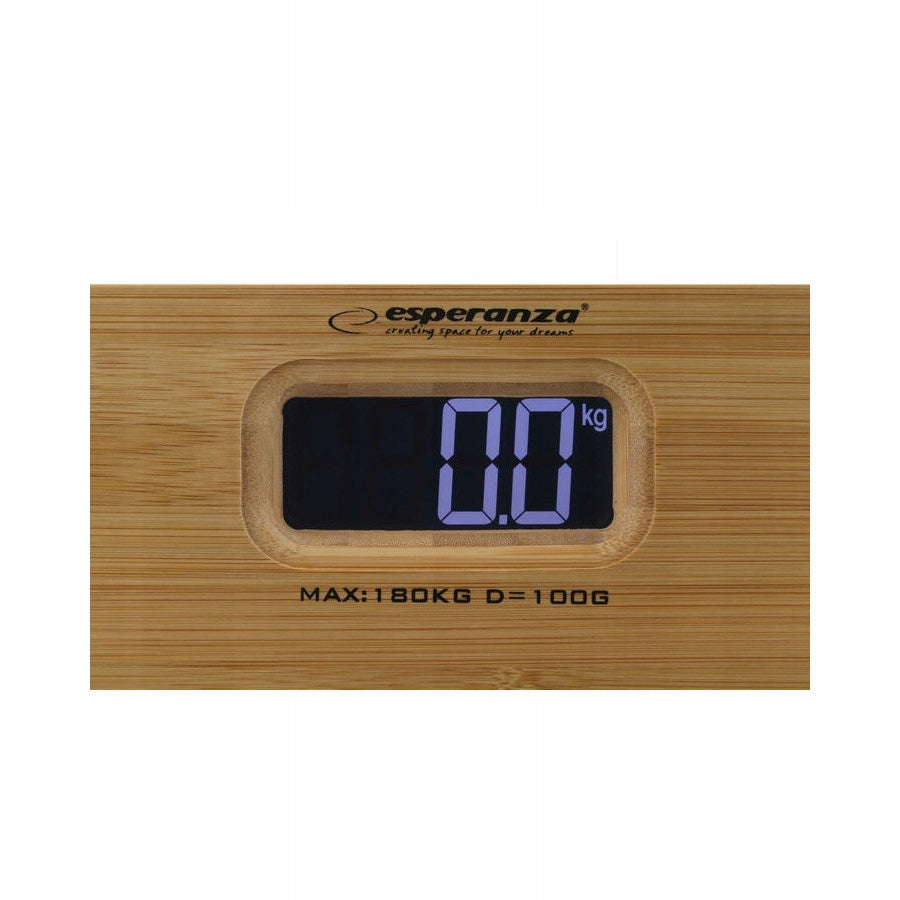 BAMBOO ELECTRONIC BATHROOM SCALE UP TO 180 kg LCD DIGITAL SENSORS Manufacturer code 5905358882146