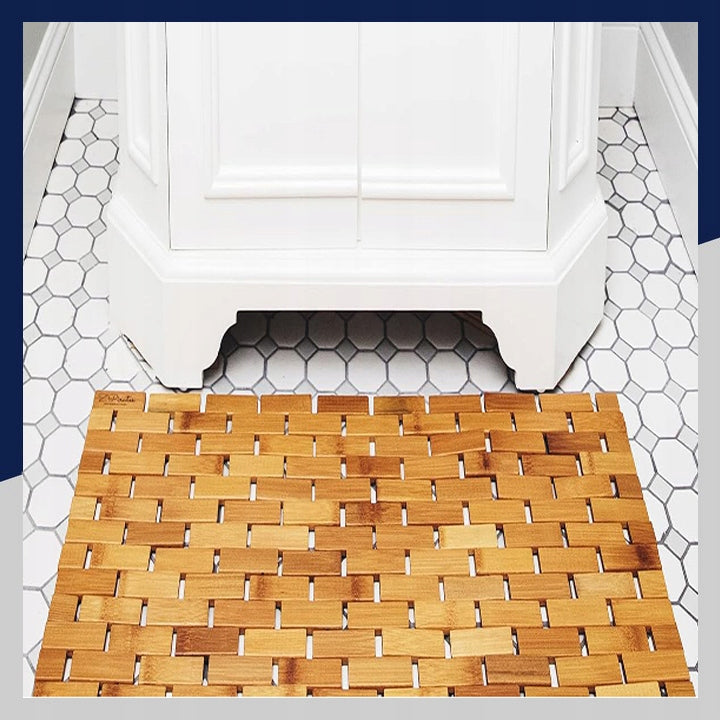 BAMBOO MAT FOR BATHROOM WOODEN BATHROOM RUG NATURAL 40x60 cm Manufacturer code MATA ŁAZIENKOWA ANTYPOŚLIZGOWA BAMBUSOWA