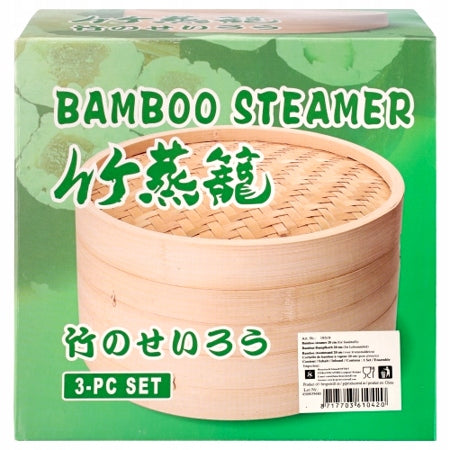 BAMBOO STEAMER, 2 STRAINERS, ROUND, 20cm-EVAPORATOR Manufacturer code K 837