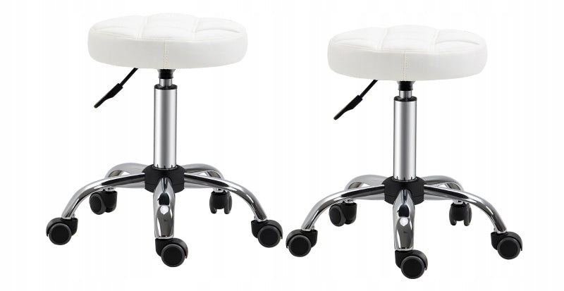 BAR STOOL ADJUSTABLE SWIVEL STOOL CHAIR WHITE Brand PAKO