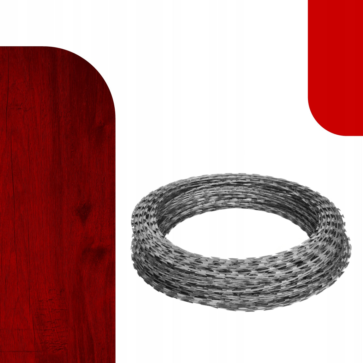 BARBED WIRE RAZOR BLADE 450mm 100m in line SPIRAL MFH SEED PROTECTION Brand Trojka