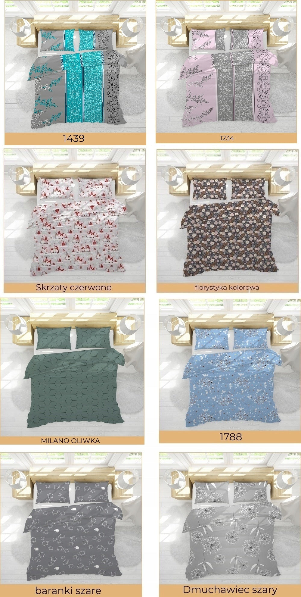 BARK BEDDING 160x200 + 2x70x80 Cotton 100% Bielawa Polish Product - GRUB Brand Posciel-Hurt