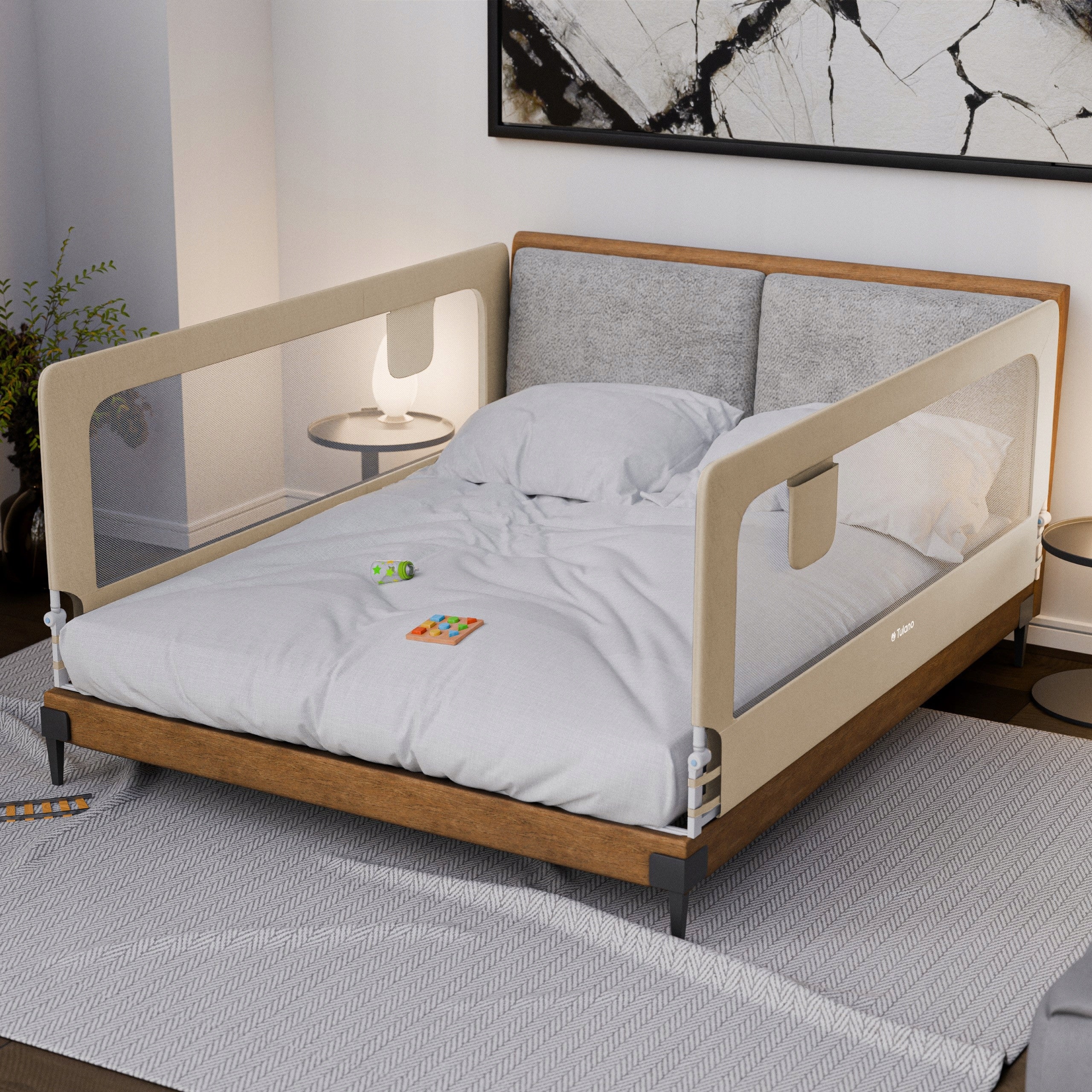 BARRIER FOR PROTECTIVE BED TULANO MERINGUE 200X83 CM SECURITY GATE Manufacturer code TN-COVER 30 BEIGE