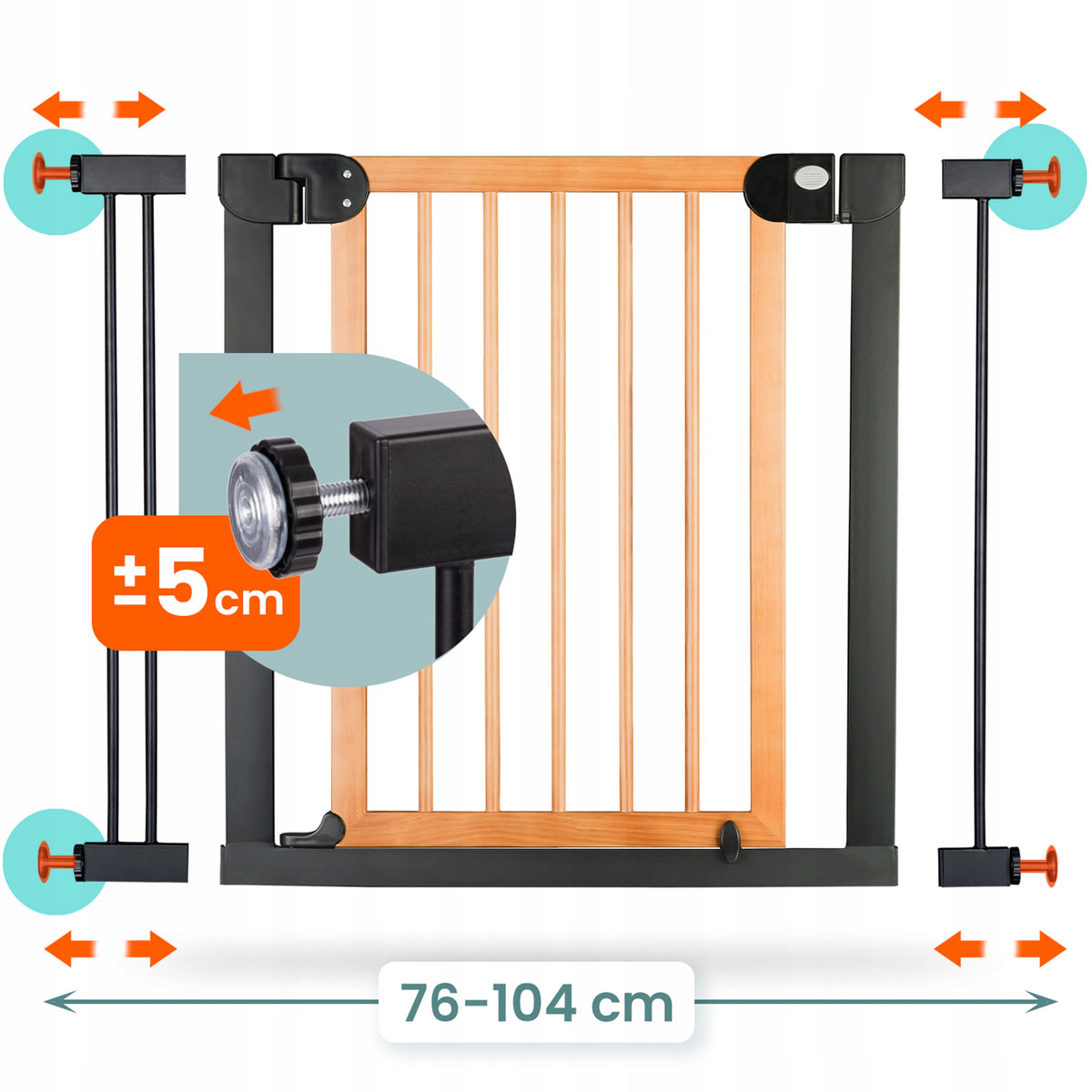 BARRIER FOR STAIRS PROTECTIVE GATE EXPANSION 76-104cm Manufacturer code 718200 barierka zabezpieczająca 76-104