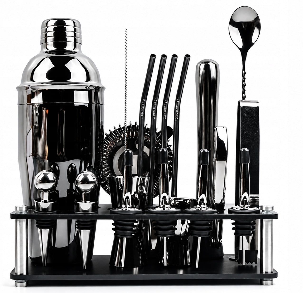 BARTENDING SET 20 ELEMENTS SHAKER STAND PROFESSIONAL FOR DRINKS