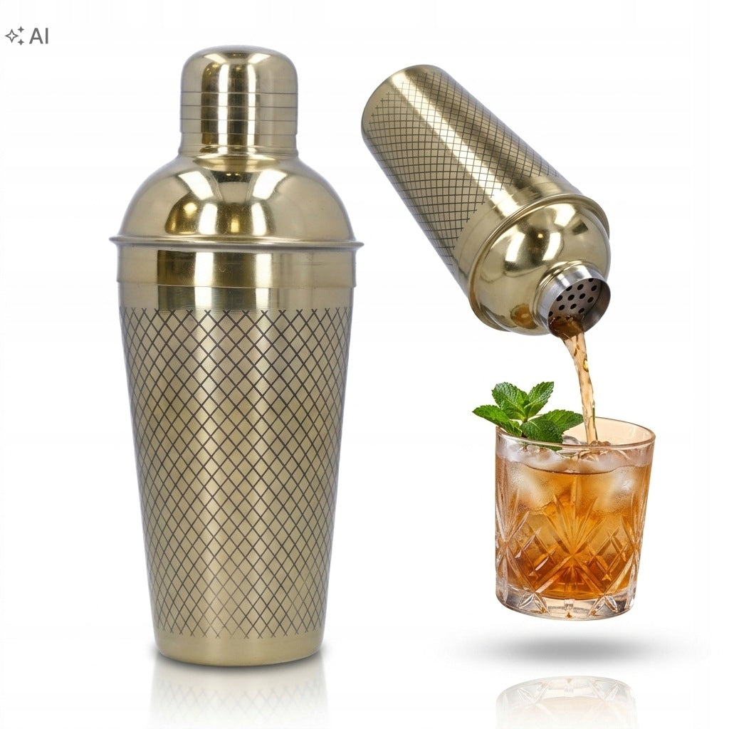 BARTENDING SET gold bar shaker for drinks and cocktails steel