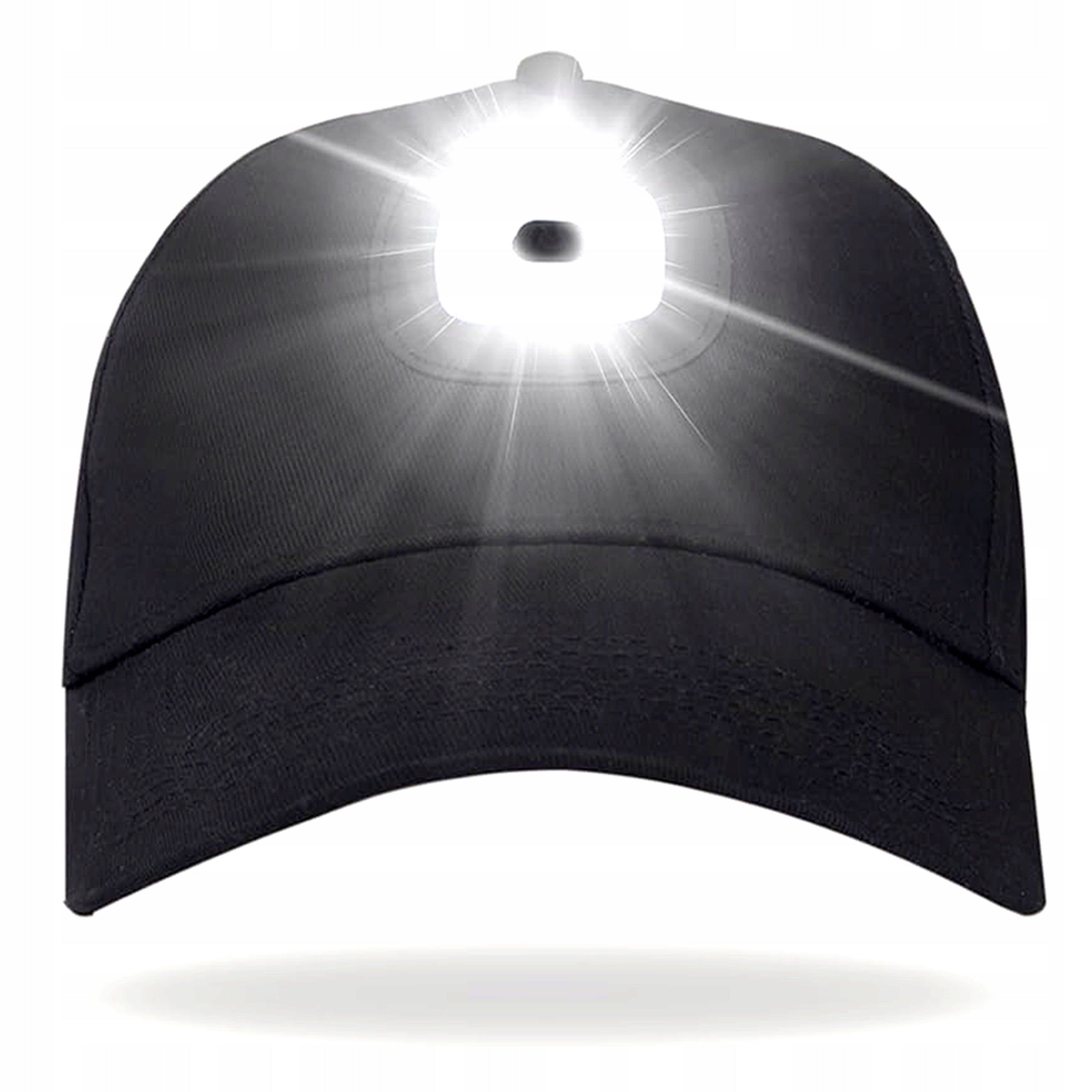 BASEBALL CAP LED ATHLETE ANGLER USB BLACK