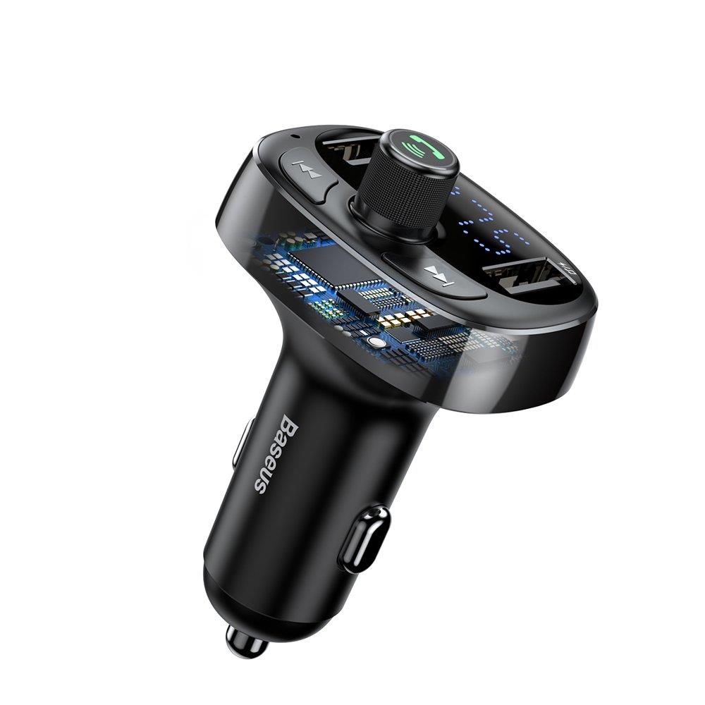 BASEUS CAR CHARGER FM TRANSMITTER TO BLUETOOTH MP3 USB FAST CARD Packaging status original