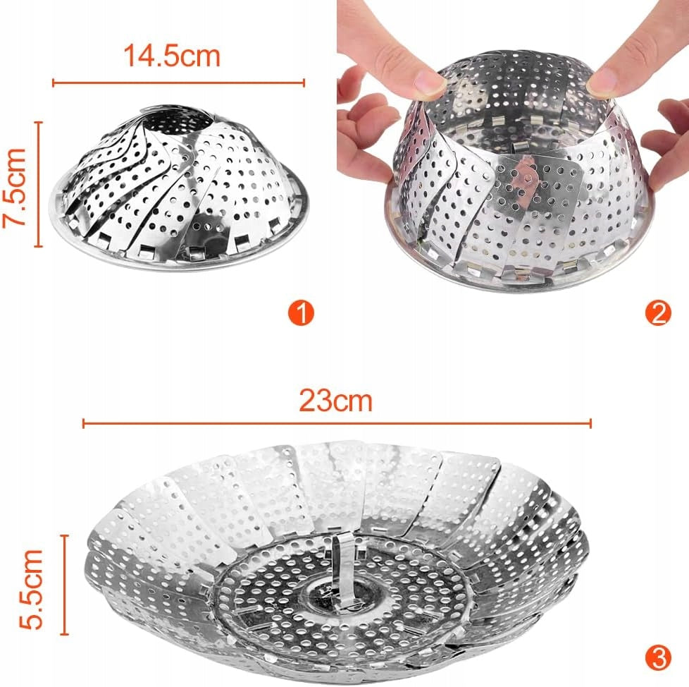 BASKET EVAPORATOR STEEL CYLINDRICAL SILVER BRUSHED UNIVERSAL DURABLE Brand no brand