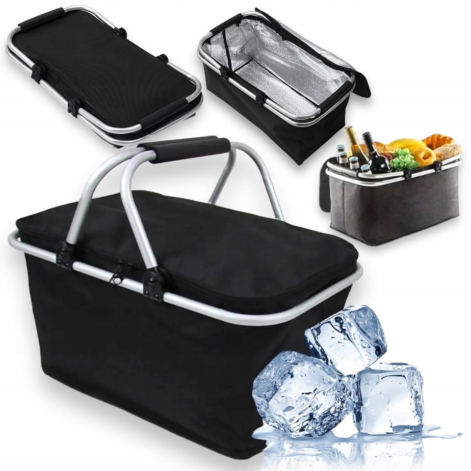 BASKET PICNIC BASKET FOLDING THERMAL TOURIST SHOPPING BLACK Manufacturer code KP01CZ