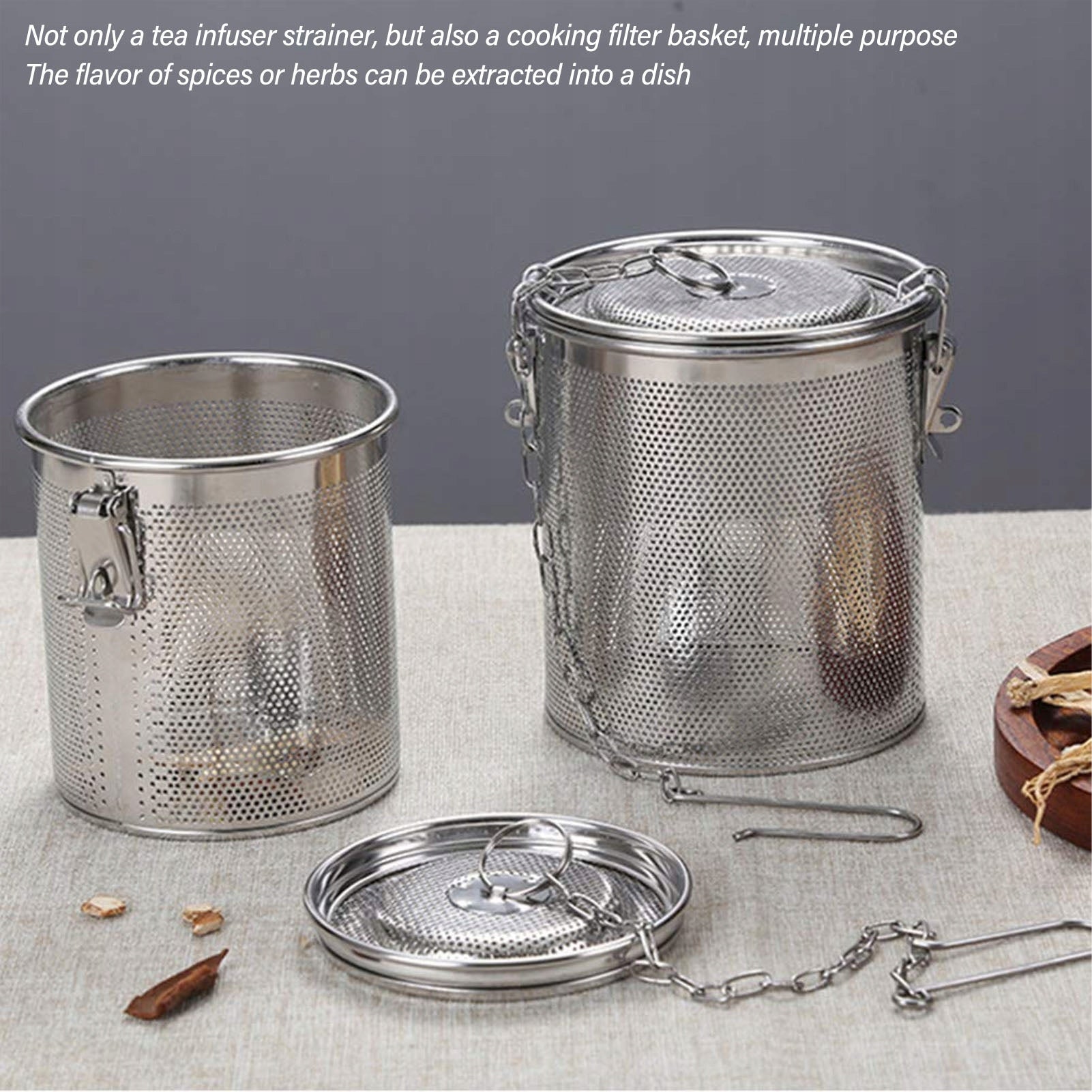BASKET SPICE STRAINER FOR COOKING BREWING Packaging status original