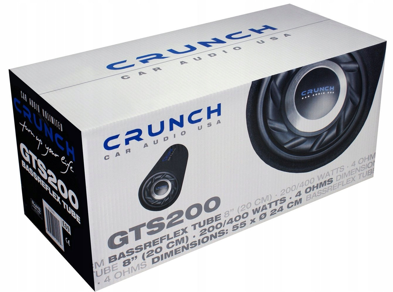 BASS TUBE CRUNCH GTS200 20CM CAR SUBWOOFER 200W RMS Manufacturer code GTS200