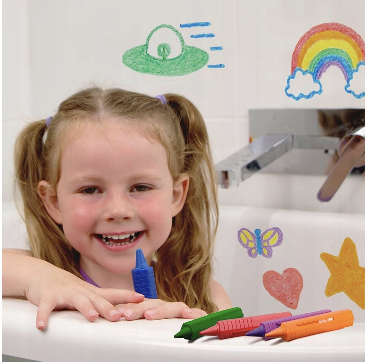 BATH PAINTING PENCILS FOR BATHTUB BATH TOY COLORFUL PENS Brand Zimpli Kids