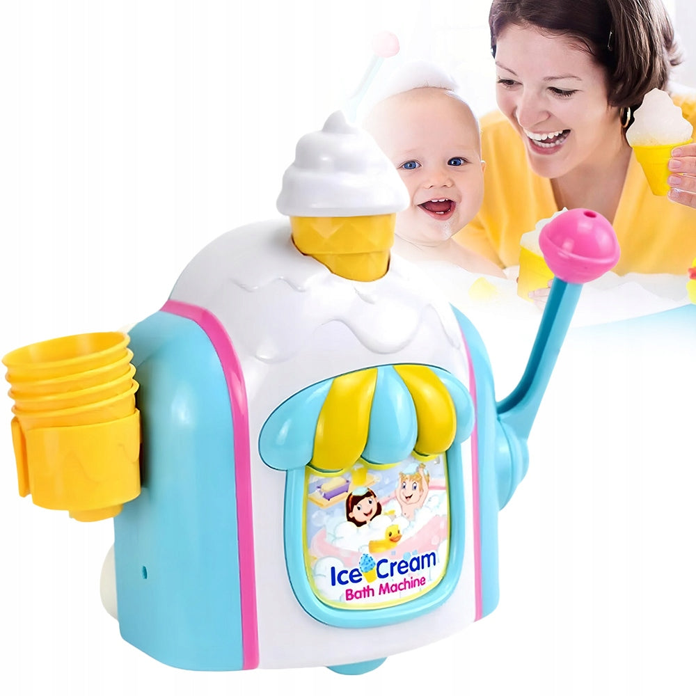 BATH TOY SOAP BUBBLE MACHINE ICE CREAM WAFERS SUCTION CUPS Packaging status original