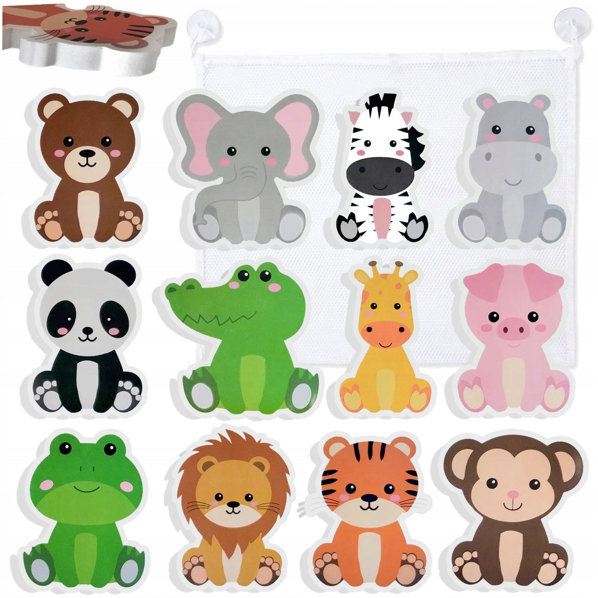 BATH TOYS WATER BATHTUBS FOR KIDS set of 12 FOAMS organizer GIFT Packaging status original