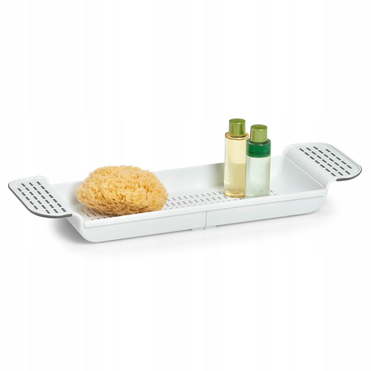 BATHROOM BATH SHELF PLASTIC ADJUSTABLE 55-78CM WHITE