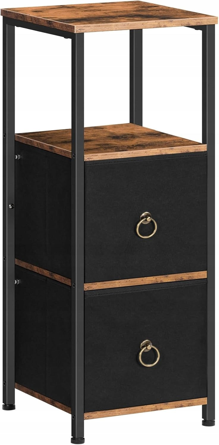 BATHROOM CABINET BOOKCASE SHELF STANDING CHEST OF DRAWERS BLACK 30X30X86CM