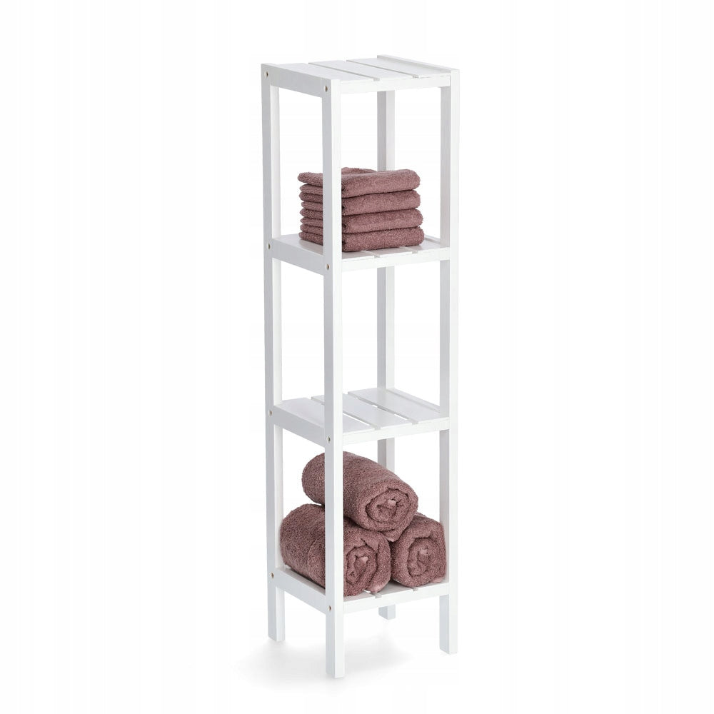 BATHROOM CABINET MDF BATHROOM RACK WHITE 22 x 22 x 92 ZELLER 4 SHELVES Furniture color white