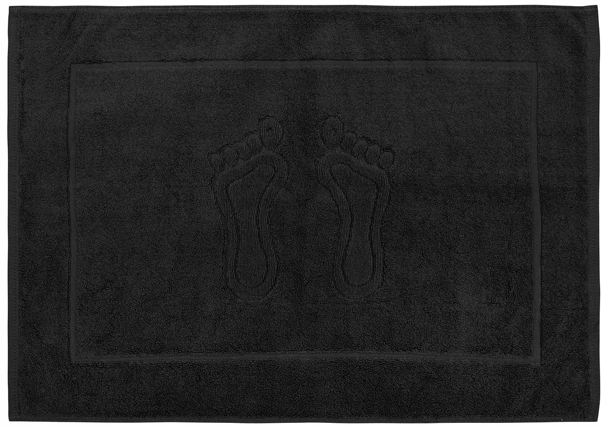 BATHROOM CARPET BLACK TOWEL HEAD 50x70 THICK 650g/m2 SPA