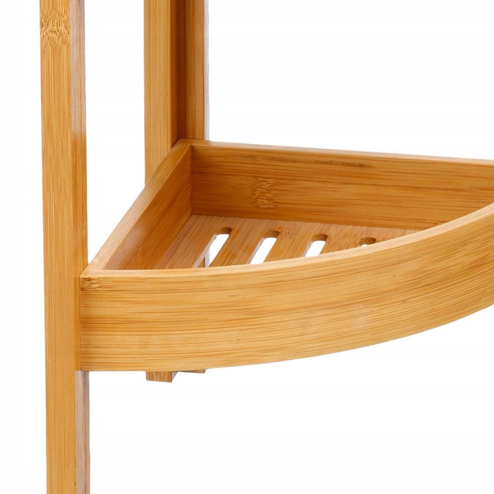 BATHROOM CORNER BOOKCASE BAMBOO 3 SHELVES 23x61 Brand 5five Simply Smart