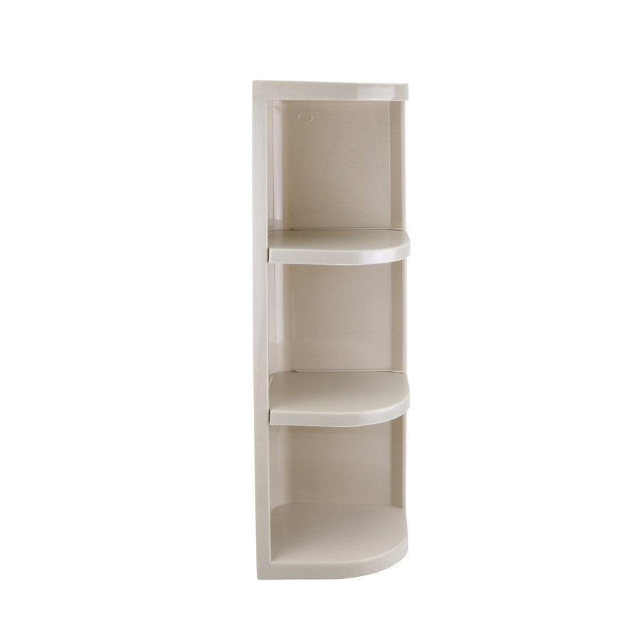 BATHROOM CORNER HANGING SHELF PLASTIC BEIGE 55 X 17CM