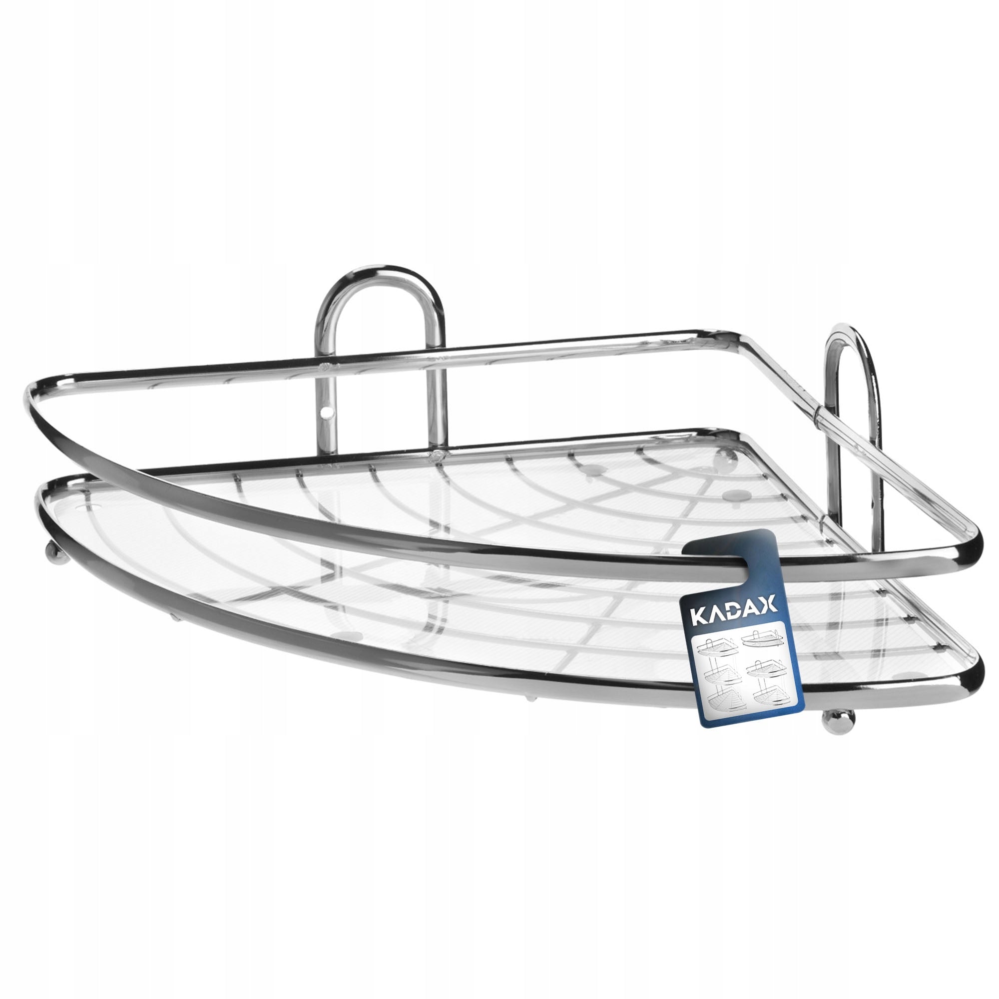 BATHROOM CORNER SHOWER SHELF HANGING FOR BATHROOM WALL CHROME