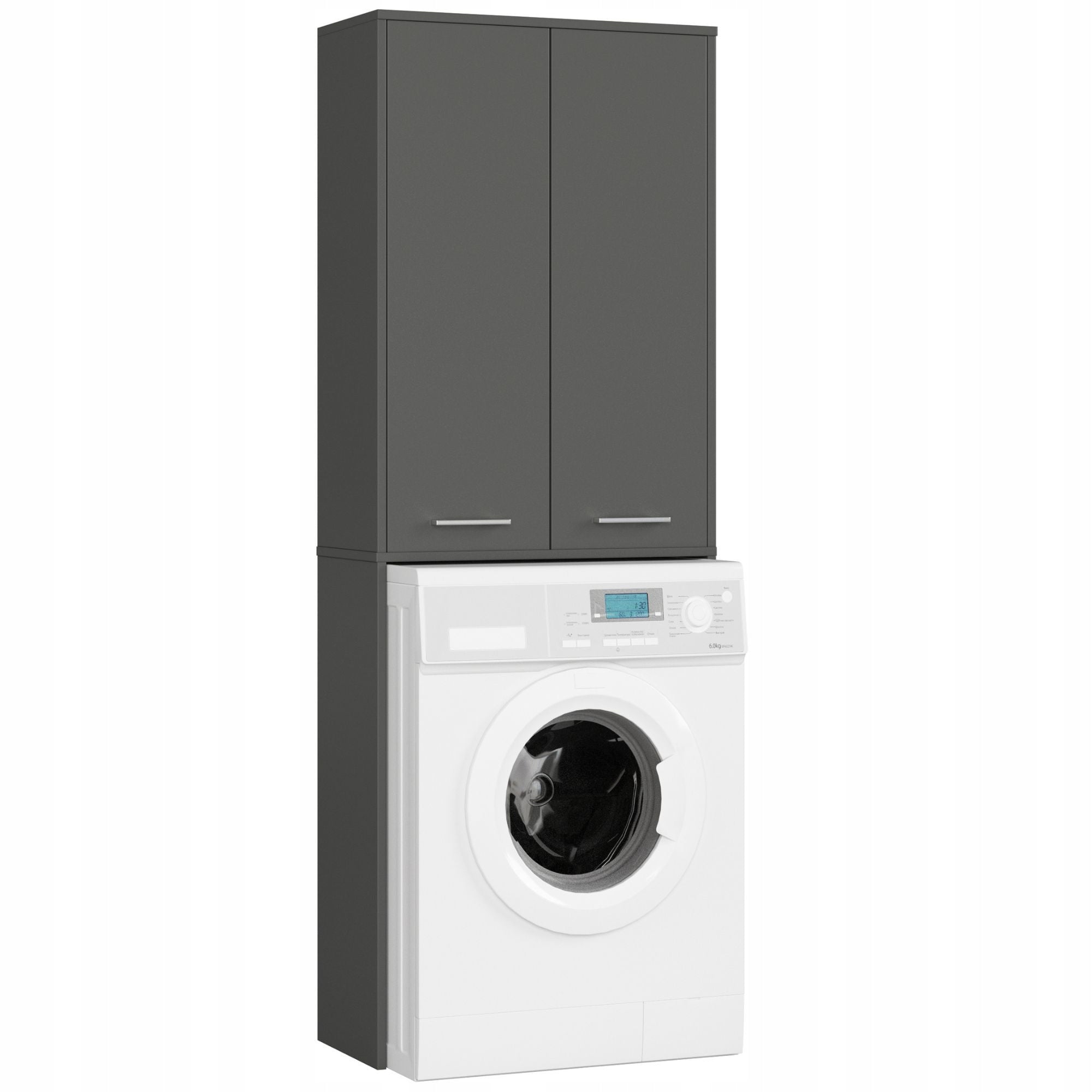 BATHROOM FIN 180 POST WASHING MACHINE FULL 2D - GREY