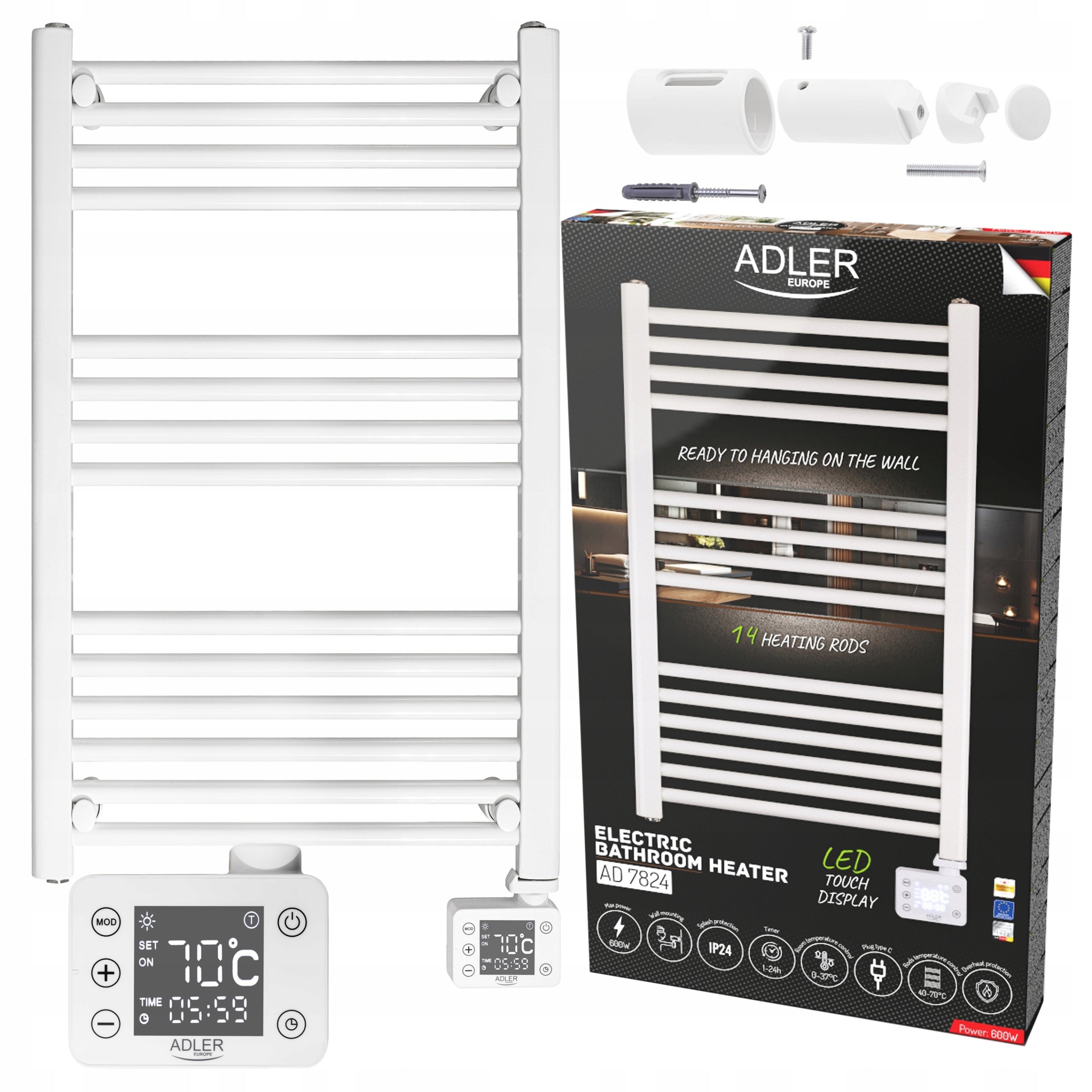 BATHROOM HEATER ELECTRIC DRYER LADDER PROGRAMMER THERMOSTAT LED