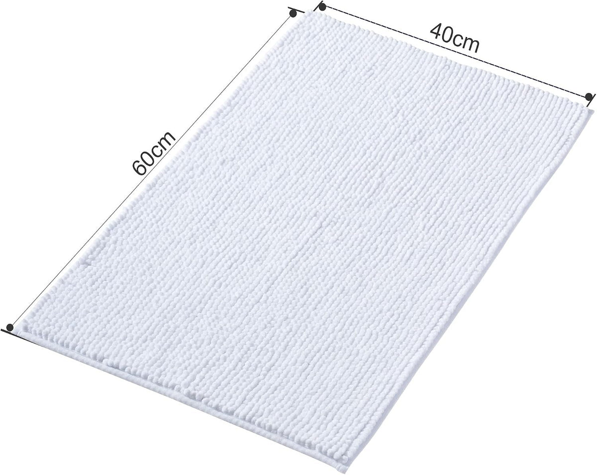 BATHROOM MAT 40X60CM CHENILLE SOFT ABSORBENT NON-SLIP RECTANGULAR Product width 40 cm