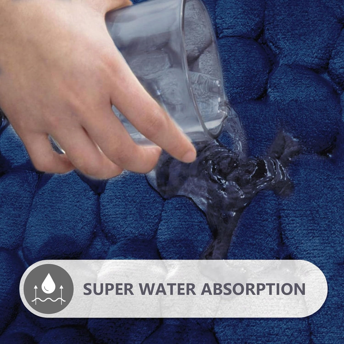 BATHROOM MAT 50X80 CM SOFT ABSORBENT NON-SLIP WASHABLE Product width 80 cm