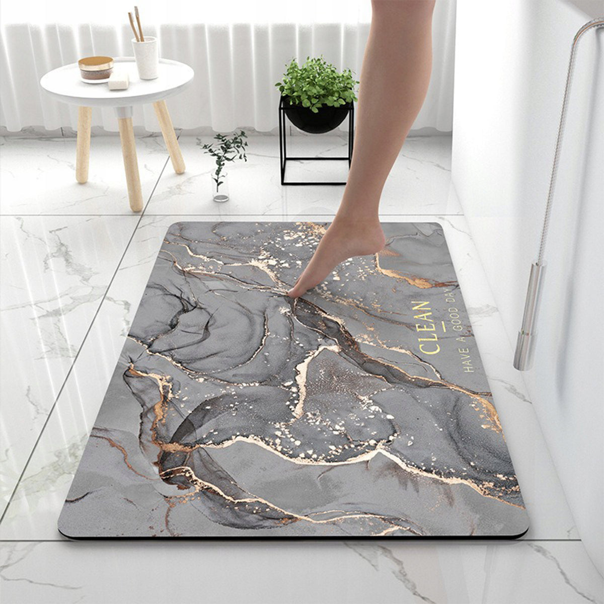 BATHROOM MAT LARGE WATERPROOF ABSORBENT QUICK-DRYING GLAMOUR WALKWAY EAN (GTIN) 5905567791888