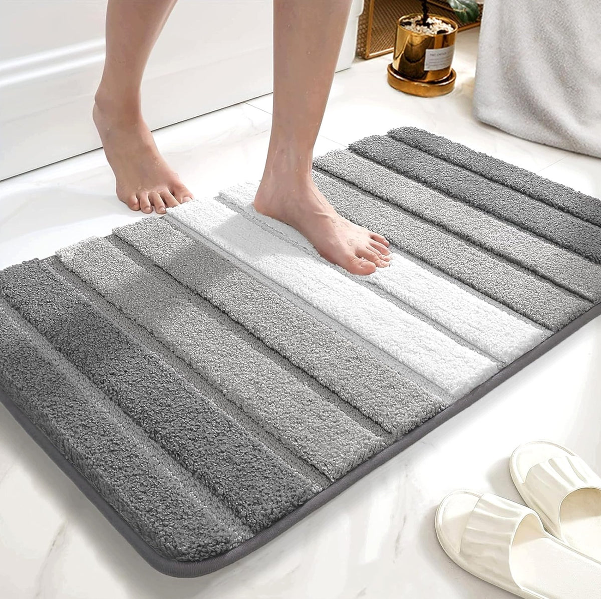 BATHROOM MAT MICROFIBER 60X90CM NON-SLIP ABSORBENT SOFT