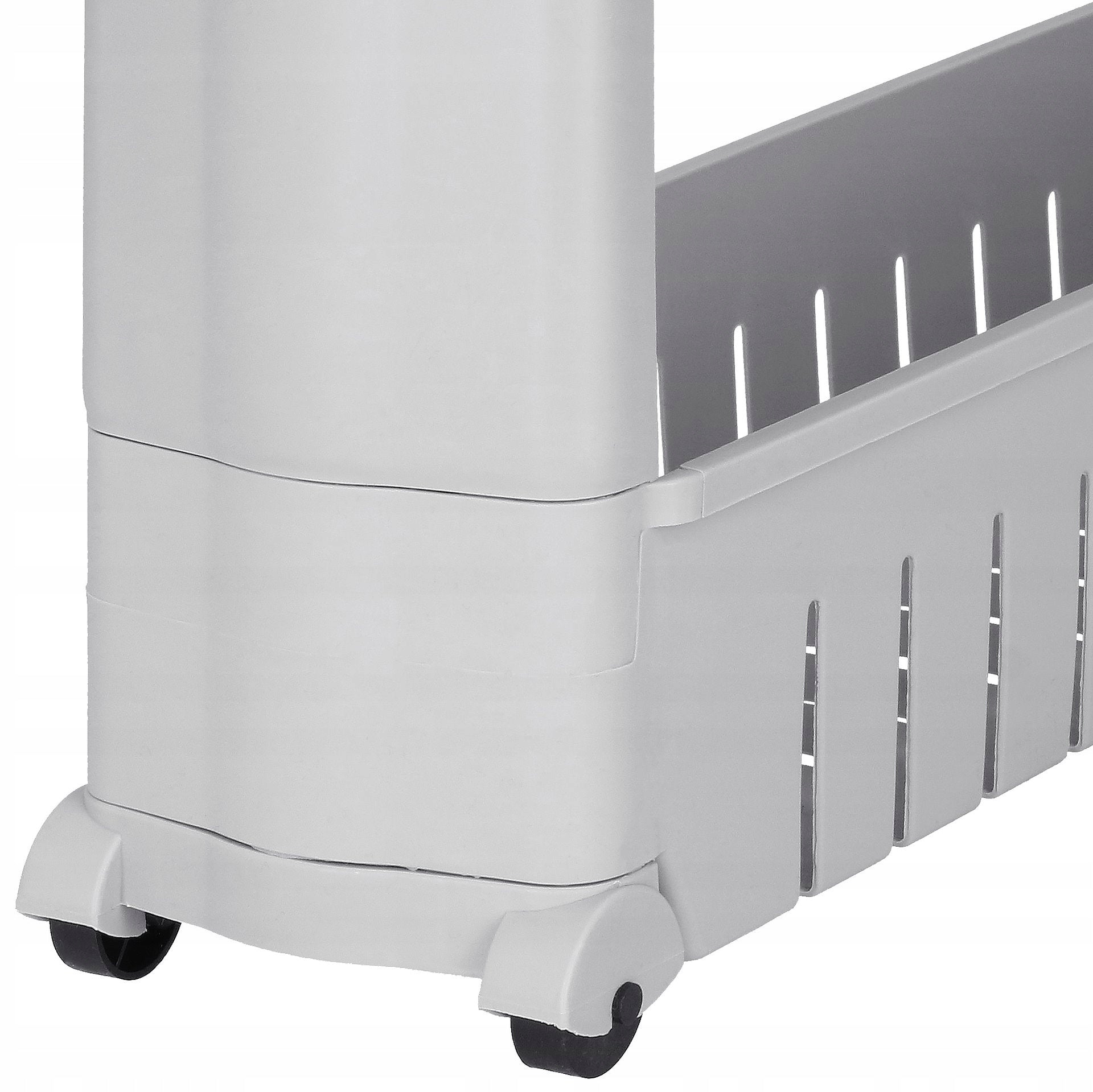 BATHROOM MOBILE CABINET ON WHEELS BOOKCASE GREY BATHROOM SHELF ORGANIZER Packaging status original