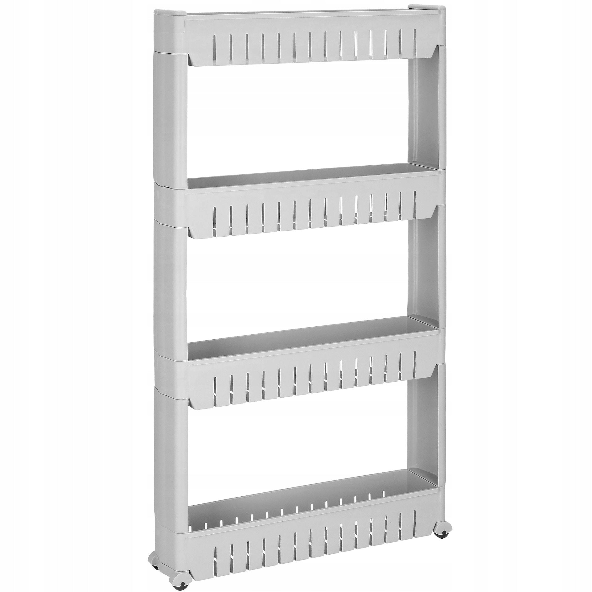 BATHROOM MOBILE CABINET ON WHEELS BOOKCASE GREY BATHROOM SHELF ORGANIZER