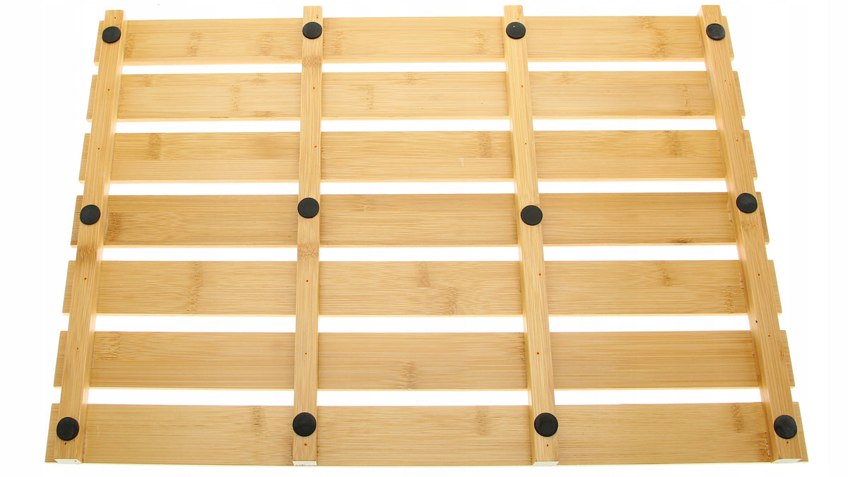BATHROOM PLATFORM MADE OF BAMBOO BROWN 53x35x2 CM FOR WOODEN SHOWER Brand Deuba